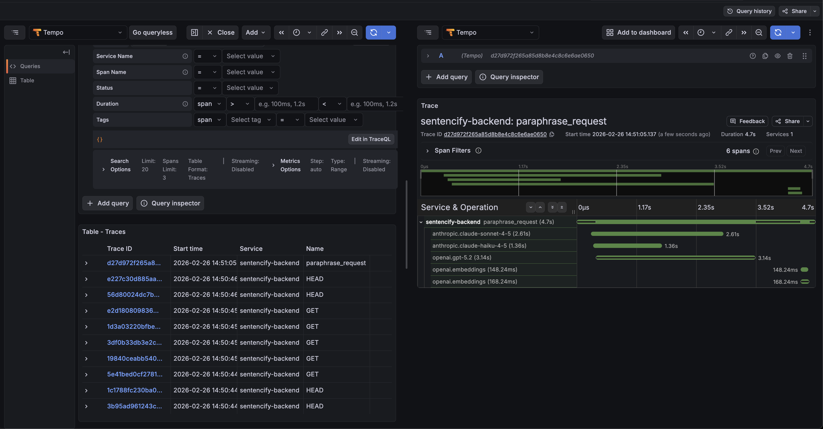 LLM 가시성(Observability) & Tempo 트레이싱 PoC