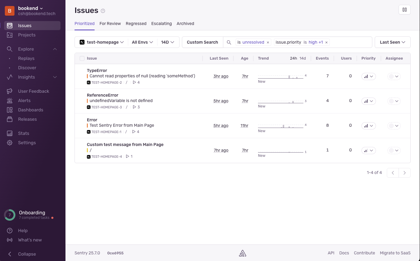 모니터링/로그 수집 기술 조사: Sentry Self-hosted PoC